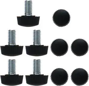 M6 x 10 x 16mm Leveling Feet Adjustable Leveler for Hotel Table Sofa Leg 10pcs