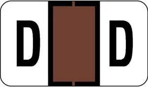 Jeter 2500 Compatible "D" Labels, Laminated Stock, 15/16" X 1-5/8" Individual Letters - Roll of 500