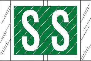 Tabbies Compatible "S" Labels, Laminated Stock, 1" X 1-1/2" Individual Letters - Roll of 500