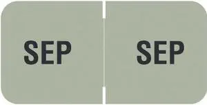 Barkley FMBLM Compatible "Sep" Month Labels, Laminated Stock,1-1/2" x 3/4", Individual Months - Roll of 250