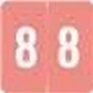 Sav-Tyme MDRL Compatible "8" Numeric Labels, Laminated Stock, 1-1/2" X 1-1/2" Individual Numbers - Roll of 500