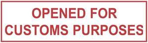 2" x 1000 Yd 1.9 mil Polyprop Hot Melt "Opened for Customs Purposes" Printed Tape (Case of 6 Rolls) 2" x 1000 Yd 1.9 mil Polyprop Hot Melt "Opened for Customs Purposes" Printed Tape (Case of 6 Rolls)