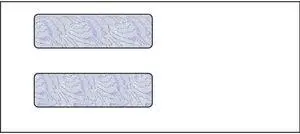 #9, Double Window Envelope, 3-7/8" x 8-7/8", 24# White Wove, Quick Stick Seal, Blue Woodgrain Inside Tint (Box of 500)