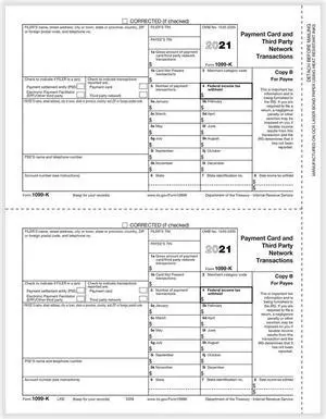TFP 1099-K Payee Copy B - Pack of 100