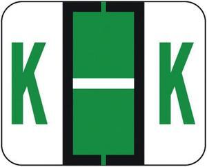 File Doctor FDAV Compatible Alpha Labels "K", Vinyl Stock, 1-1/4" X 1". Rolls of 500