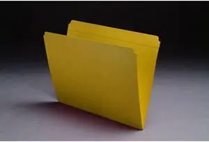 11pt Yellow Folders, Full Cut Reinforced TOP TAB, Letter Size (Box of 100)