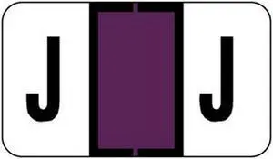 Jeter 0200 Compatible "J" Labels, Laminated Stock, 15/16" X 1-5/8" Individual Letters - Roll of 500
