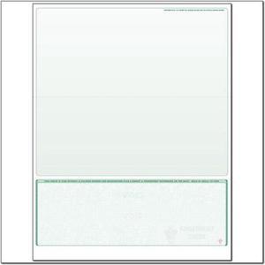 Green Laser Check, Bottom Position, Fingerprint II, Panels at 4 - 3-1/2 - 3-1/2 (Ream of 500)