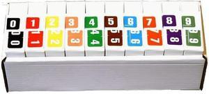 Digi Color DXNM Compatible Numeric "0-9" Labels, Laminated Stock, 1-5/8" x 15/16" Complete Set - 10 Rolls of 250 Digi Color DXNM Compatible Numeric "0-9" Labels, Laminated Stock, 1-5/8" x 15/16" Complete Set - 10 Rolls of 250