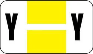 Safeguard Compatible "Y" Labels, Laminated Stock, 15/16" X 1-5/8" Individual Letters - Pack of 240