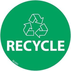 3" Diameter Recycle Labels (500 per Roll)