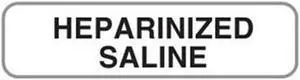 Heparinized Saline 1-1/4" x 5/16" White Label (Roll of 760)
