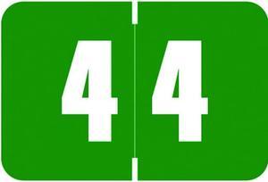 Digi Color DCNM Compatible Numeric "4" Labels, Laminated Stock, 1-1/2" x 1" Individual Numbers - Roll of 250
