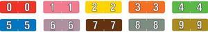 Barkley NBAM Compatible Mini Numeric Labels, Laminated Stock, 1/2" X 1-1/2", Starter Set - 10 Rolls of 500