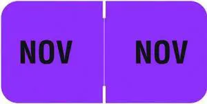 Barkley FMBLM Compatible "Nov" Month Labels, Laminated Stock,1-1/2" x 3/4", Individual Months - Roll of 250
