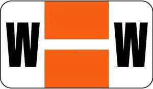 Safeguard Compatible "W" Labels, Laminated Stock, 15/16" X 1-5/8" Individual Letters - Pack of 240
