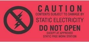 1-1/2" x 3" Fluorescent Caution Labels (500 per Roll)