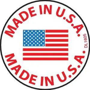 1" Diameter Made in U.S.A. Circle Labels (500 per Roll)