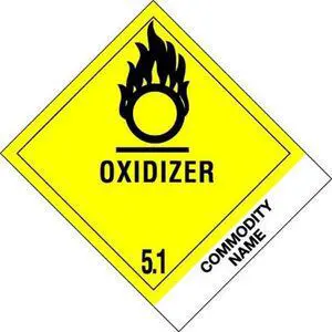 4" x 4-3/4" Oxidizer Labels (500 per Roll)