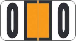 Reynolds & Reynolds RRNM Compatible Numeric "0" Labels, Laminated Stock, 1-5/8" x 7/8" Individual Numbers - Roll of 500