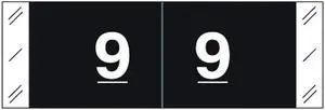 Tabbies 11850 Compatible Numeric "9" Labels, Laminated Stock, 1/2" X 1-1/2" Individual Numbers - Roll of 500