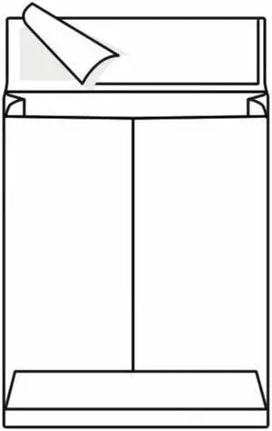 Open End Expansion Tyvek Catalog Envelopes, 12" x 16", 18# Bright White, Lightweight, Peel & Seal (Box of 100)