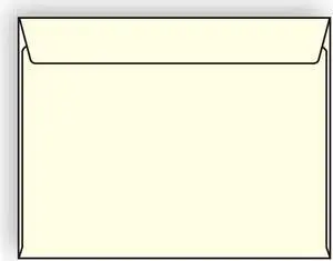 Open Side Booklet Envelopes, 9" x 12", 28#, Recycled, Creme Pastel, Acid Free, Side Seams (Box of 500)