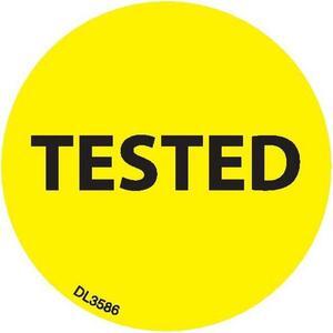 2" diameter Tested labels (500 per Roll)