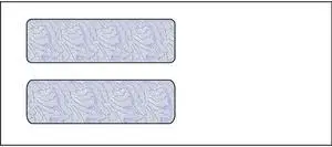 #10, Double Window Envelope, 4-1/8" x 9-1/2", 24# White Wove, Blue Woodgrain Inside Tint, (Box of 500)