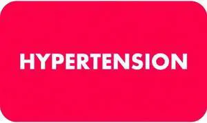 Chart Labels, HYPERTENSION - Red, 1-1/2" X 7/8" (Roll of 250)