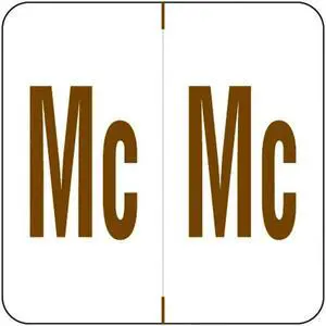 Barkley ADPK Compatible "Mc" Labels, Laminated Stock, 1-1/2" X 1-1/2" Individual Letters - Pack of 228