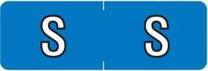 Barkley ABAM Compatible Mini "S" Labels, Laminated Stock, 1/2" X 1-1/2" Individual Letters - Roll of 500