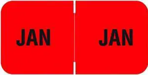 Barkley FMBLM Compatible "Jan" Month Labels, Laminated Stock,1-1/2" x 3/4", Individual Months - Roll of 250