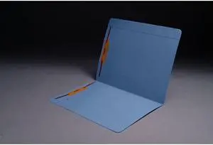 11pt Dark Blue Folders, Full Cut Reinforced TOP TAB, Letter Size, Fastener Pos #1 and #3 (Box of 50)