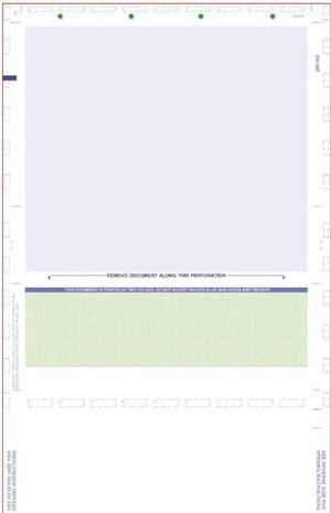 Green Pressure Seal Check, Middle Position, Security, EZ Fold (Carton of 2,000)