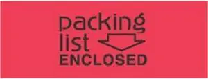 2" x 3" Packing List Enclosed Labels (500 per Roll)