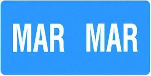 Smead ETS Compatible "Mar" Month Labels, Laminated Stock,1/2" x 1", Individual Months - Pack of 250
