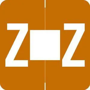 Barkley ADPK Compatible "Z" Labels, Laminated Stock, 1-1/2" X 1-1/2" Individual Letters - Pack of 228