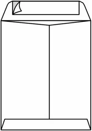 Open End Catalog Envelopes, 6-1/2" x 9-1/2", 28#, White Kraft, Center Seam, Pressure Sensitive Seal (Box of 500)