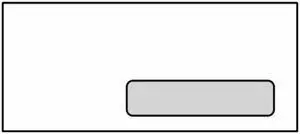 #10 Poly Window Business Envelopes, 4-1/8" x 9-1/2", 24#, Lookins, White, Diagonal Seam (Box of 500)