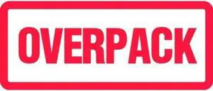 2-1/2" x 6" Overpack Labels (500 per Roll)