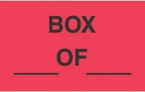 3" x 5" Box ____ Of ____ Labels (500 per Roll)