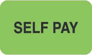 Insurance Labels, SELF PAY   - Fl Green, 1-1/2" X 7/8" (Roll of 250)