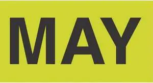3" x 6" May Labels (500 per Roll)