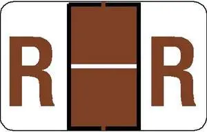 Jeter 5100 Compatible "R" Labels, Laminated Stock, 15/16" X 1-5/8" Individual Letters - Roll of 500
