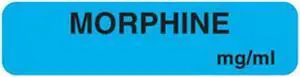 Morphine 1-1/4" x 5/16" Lt Blue Label (Roll of 760)