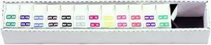Tab Compatible Month Labels, Vinyl Kimdura Stock, 1" X 1/2", Individual Months - 10 Rolls of 1000