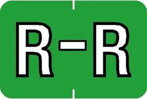Barkley ABKM Compatible "R" Labels, Laminated Stock, 1" X 1-1/2" Individual Letters - Pack of 225
