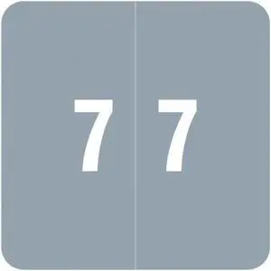 Smead DCC Compatible "7" Numeric Labels, Laminated Stock, 1-1/2" x 1-1/2" Individual Numbers - Roll of 250