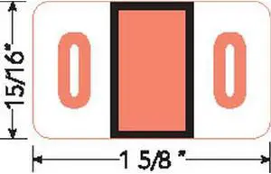 Jeter 6100 Compatible Numeric "0" Labels, Laminated Stock, 15/16" X 1-5/8" Individual Numbers - Roll of 500